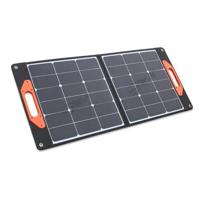 China Solar Power System Fabric Portable Waterproof Fold 50w Sunpower UPS Solar Panel Folding Charger For Outdoor for sale