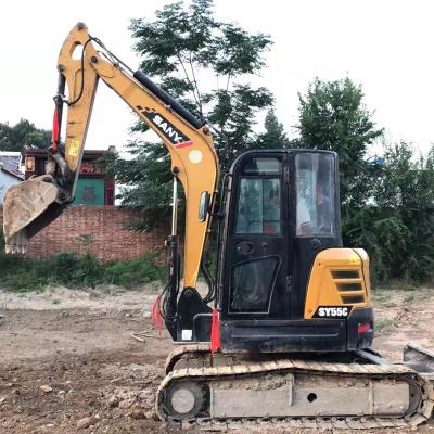 China Construction Material Shops 2021 Hot Sale SY55U Second Used Machine Mini Navvy Excavator for sale