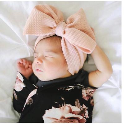 China Wholesale Popular Headbands Elastic Messy Bow Messy Cloth Stretch HeadWrap Infant Kids Headbands For Babies for sale