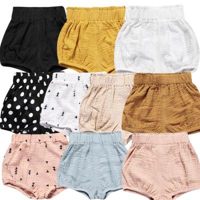 China Wholesale Simple Striped Dot Printing Anti-Wrinkle Cotton Bottoms Infant Newborn Infant Short Baby Bloomers Girls Miscellaneous for sale