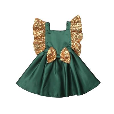 China Anti-wrinkle birthday wedding princess Children clothes float to fly sleeveless party baby dresses backless girls ruffle dress for kids for sale