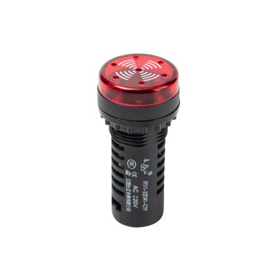 China AD11 Electrical Appliances Series Diameter 22mm Light Red Flash Round Signal Indicator LED Buzzer for sale