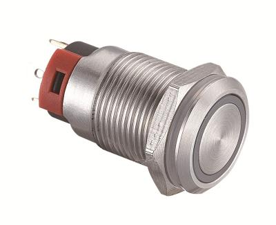 China Industrial Waterproof Control LA38 Series 12mm Stainless Steel Led Illuminated Push Button Switch for sale