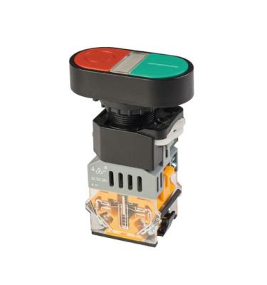 China LA38 Series 22mm Illuminated Plastic Control Button 10a Flame Retardant Red Green On Button Switch for sale