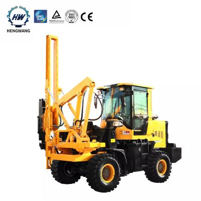 China Construction worksÂ   Wheel Loader Mounted Vibratory Hydraulic PV Ram Guard Rail Ram For Sale for sale