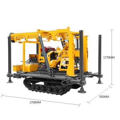 China Water Well Farms Crawler Water Well Drilling Rig Diesel Rotary Hydraulic Drilling Rig for sale