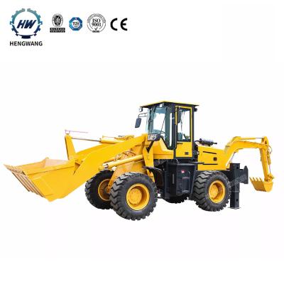 China Mini Farms Hengwang HW8-12 Tractor Backhoe Loader with Loader and Backhoe Backhoe Loaders for Sale for sale