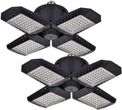 China Bright New 120W FourFoldable Warehouse Leaf Motion Sensor LED High Bay Light For Garage Ceiling Lamp Use for sale