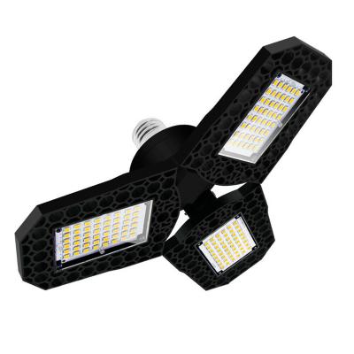 China Deformable Warehouse LED Garage Light Design 3 Leaves 5000K 120V Indoor Workshop for sale