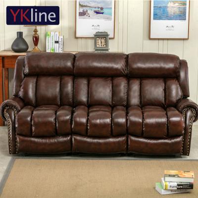 China Sectional Sofa Power Recliner Chair Sofa Classic American Style Look, Nailhead Recliner Sofa, Sofa Reclining For Living Room for sale