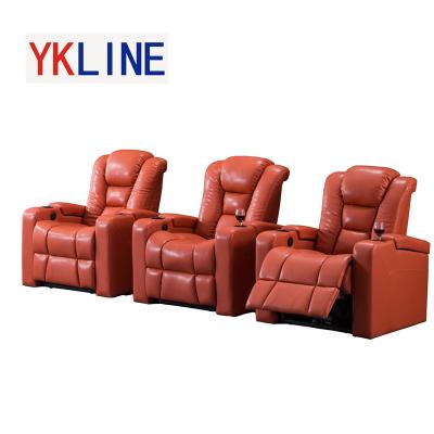 China Commercial Furniture 3 Piece Air Leather And Electric Reclining Home Theater Chairs for sale