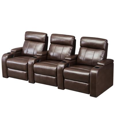 China Commercial Furniture Genuine Leather Theater Chairs, Electric Cinema Seat, Home Theater Recliner Chair for sale