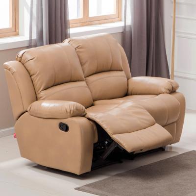 China Commercial beige leather furniture VIP pu theater loveseat home theater set for sale