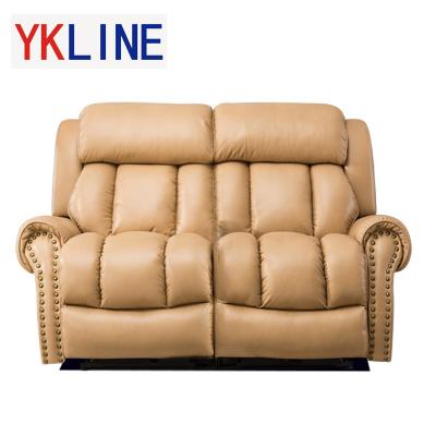 China Sofa America Style Beige Leather Recliner Sectional Loveseat, Recliner Chair Sofa for sale