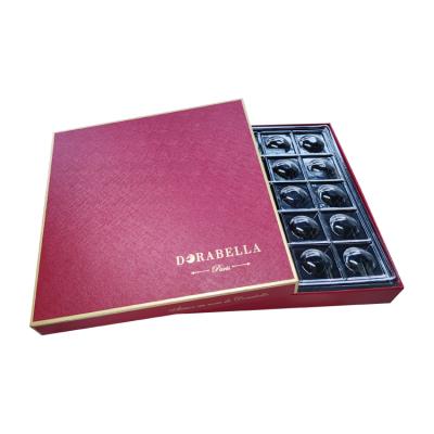 China Recycled Materials Famous Brand Custom Printing Luxury Chocolate Packaging Box For Chocolates Gift Packaging With PVC Divider for sale