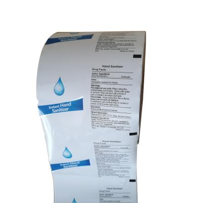 China Customized Printing Laminated Chemical Film Roll Moisture Proof Foil Wrapper For Hand Sanitizer Sachet Packaging With Water Proof for sale