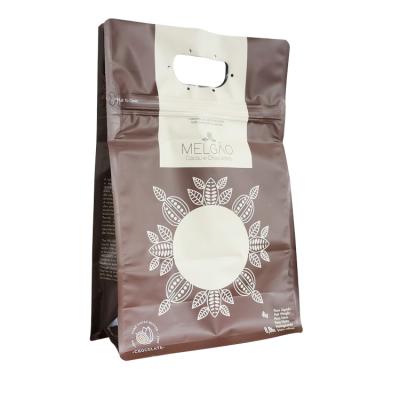 China Food Customized Printing Large Food Grade Zipper Lock Flat Bottom Pouch For Chocolate Packaging Bags Developed By STPP for sale