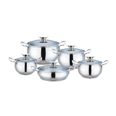 China Sustainable Advanced Kitchen Equipment Stainless Steel Stock Pot Set / Cookware Set for sale