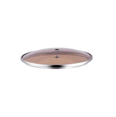 China Sustainable Type G Brown Tempered Glass Lid for sale