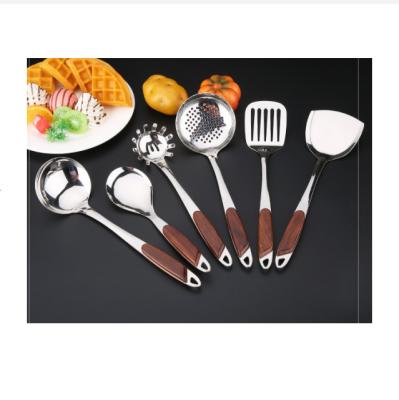 China 6 Piece Traditional Stainless And Wooden Kitchen Tool Kit for sale