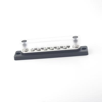 China Most Popular Current Rating 150A 12v 12way Busbar Copper Terminal Bus Bar 2 x 1/4