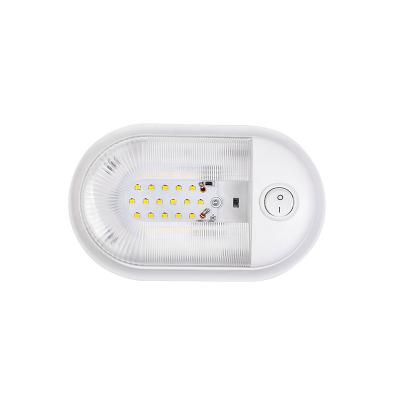 China RV/Boat 12V 24V RV Marine Boat Interior Ceiling Double LED Dome Lights 3W 280 LM With Switch White for sale