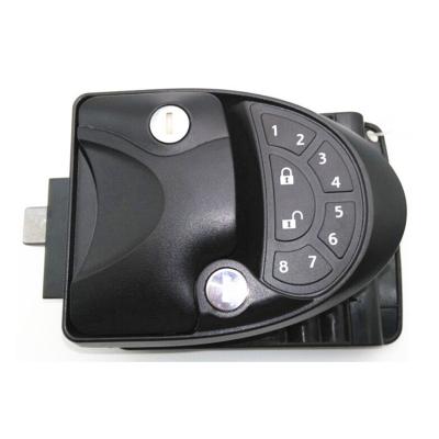 China IP65 +ABS Zinc Alloy Zinc Alloy Electronic Lock Smart Password Three-in-One Button Black RV Door Lock for sale