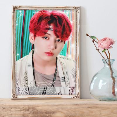 China Each Full Square Diamond Portrait Painting 3d5d Diamond Painting Diy Bts Diamond Painting New Custom Photo Decoration Gift for sale