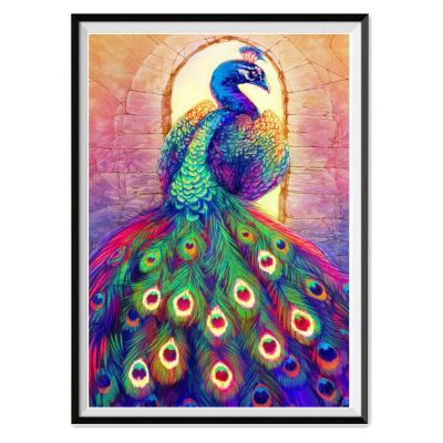 China Europe Elephant Mosaic Diy Diamond Embroidery Rhinestone Home Decoration Animal Dandelion 5d Diamond Painting Custom Kit Peacock for sale