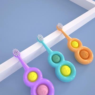 China Home Kids Toothbrush 8-Shaped Handle With Soft Bristles Toothbrush For Kids for sale