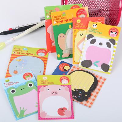 China Self Adhesive Animal Shaped Kawaii Cute Sticky Notes Cartoon Custom Shaped Memo Pad for sale