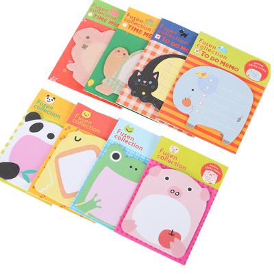 China Stationery Self Adhesive Cute Cartoon Kawaii Samples Stationery Customizable Memo Pad for sale