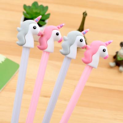 China Normal Black 0.5mm Candy Colored Kawaii Soft Cute Big Silicone Gel Pen for sale