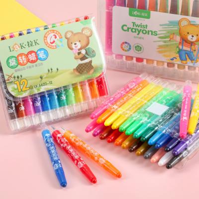 China School Teaching+Office+Home Smooth Box Non-Toxic Suction Plastic Coloring Rolling Pencil For Kids for sale