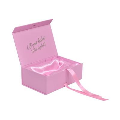 China Custom Romantic Recyclable Logo Luxury Recycled Folding Kraft Paper Box Gift Paper Box With Ribbon for sale