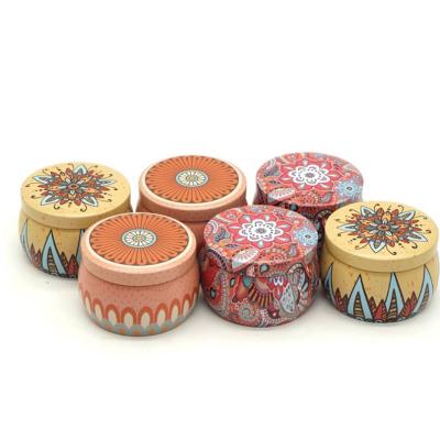 China Candle Maker Empty Retro Candle Jar Tin Can Round Packaging Gift Aluminum Candy Tea Making Boxes for sale