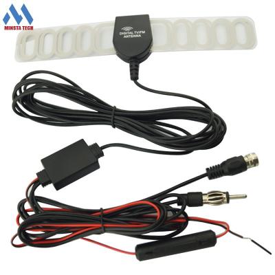 China 18dbi active/passive digital TV/FM antenna, DVB-T TV/radio antenna for car/RV with factory price 220*35*15mm for sale