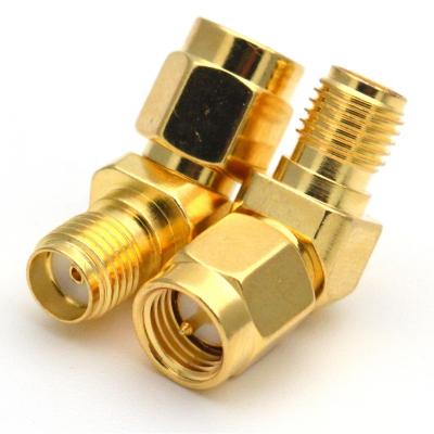 China RF SMA Male To SMA Female 45 Degree /135 Degree Bevel Connector Adapter For FPV Antenna for sale