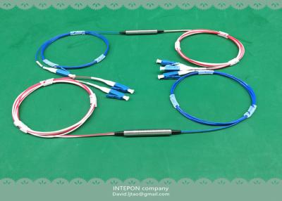 China WDM filter, 40dB transmission isolation, transmit 1550nm, reflect 1310 &1490nm, LC/PC connector. for sale