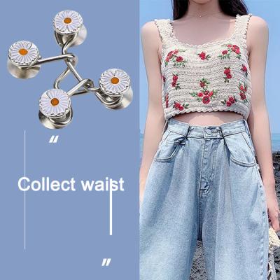 China New Washable Stretch Metal Non Sewing Detachable Buttons Jeans Set Adjustable Jewel Metal Buttons For Jeans for sale