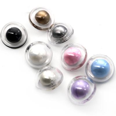 China Wholesale Washable Plastic Acrylic Empty Semicircle Buttons Clear Mushroom Dome Buttons With Leg for sale