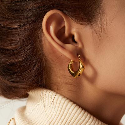 China Gogem Statistical Institute of Statistics Minimal Grade Hypoallergenic Water Resistant 18K Gold Hoop Earrings Jewelry For Cool Girls for sale