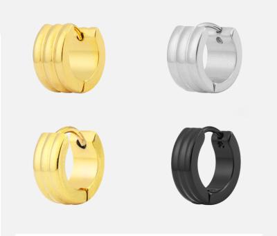 China Water Resistant Gogem Minimalist Jewelry 18K Small Clips Gold Mini Hoop Earrings For Men Unisex Fashion for sale