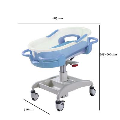 China ABS Safe Hydraulic Adjustable Plastic Bed Children Hospital Pediatric Newborn Bed for sale