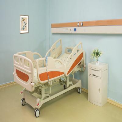 China Metal Hospital Equipment Supplies Infusion PP Siderail Electric Panel Adjustable Emergency Bed for sale