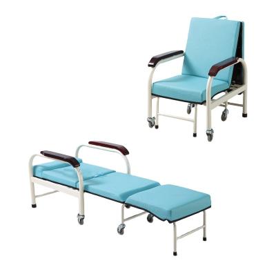 China Adjustable Metal Hospital Rome Furniture Metal Foldable Medical Chair Wheels for sale