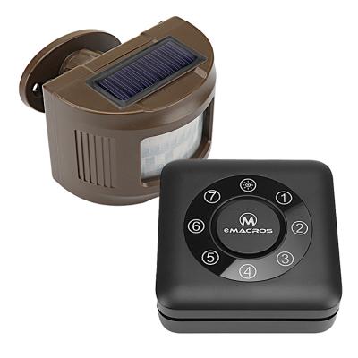 China 2021 New Arrival Solar Mile 7-Zone Driveway Warning System Kit Outdoor Solar Cafe 1/2 1 Receiver&1 Sensor for sale