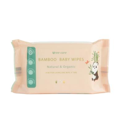 China Moisture Disposable OEM Organic Bamboo Hand And Mouth Soft Cleaning Baby Wipes for sale