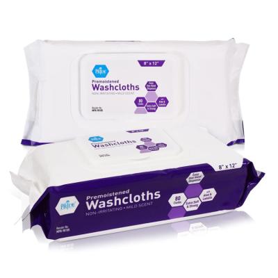 China Hypoallergenic Adult Wipes Comfortable Customized Cleaning Adult Facial Wet Wipes Personal Care Cloth Adult Washcloths for sale