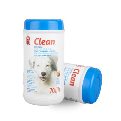 China Viable Custom Boxed Pet Cloth OEM Tear Stain Remover Pet Grooming Cleaning Cloths For Dogs Cats Canister Pet Wipes for sale